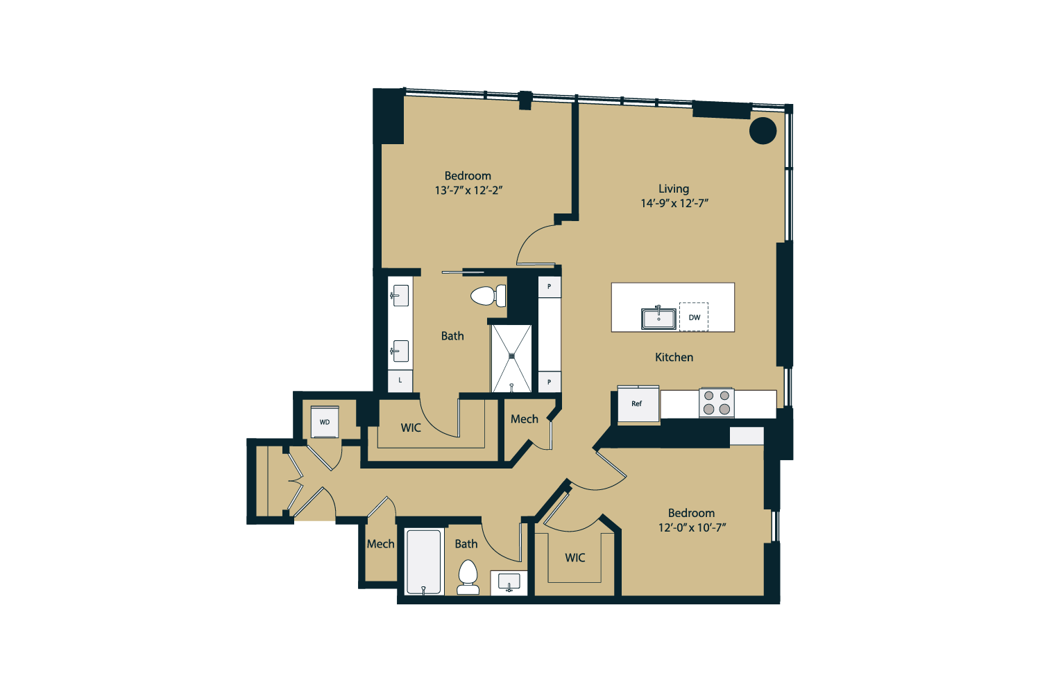 Floor plan layout diagram for B3